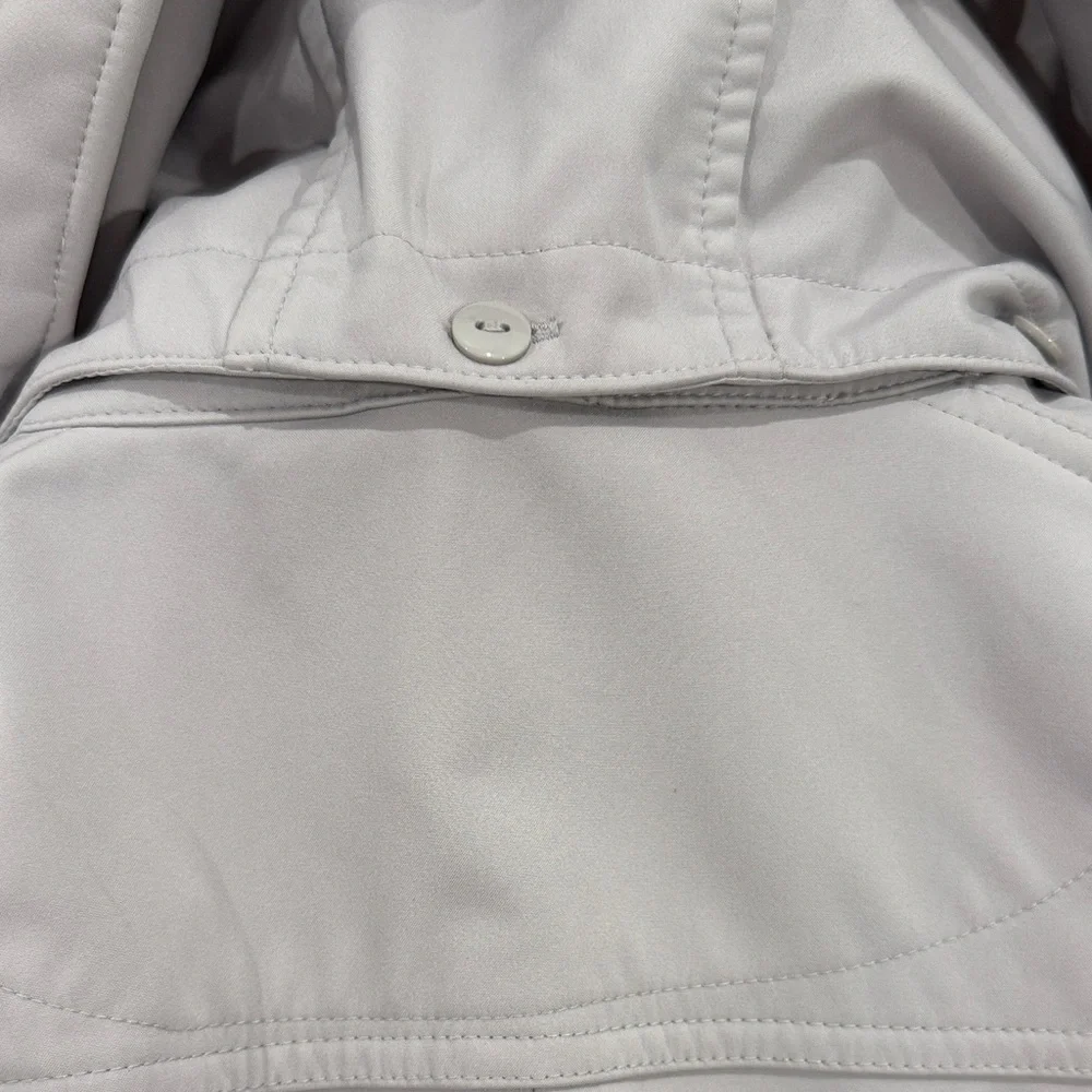 Women's Cream Trench Coat with detachable hood - Picture 5 of 5